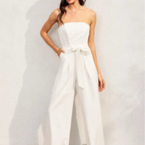 Strapless Jumpsuit | Black, White