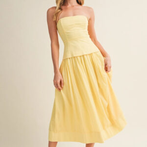 Corset Lined Strapless Dress | Canary