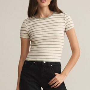 Striped Tee | Sage Green