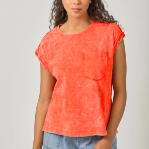Washed Slouchy Essential Tee | Vintage White, Washed Tomato, Ice Blue