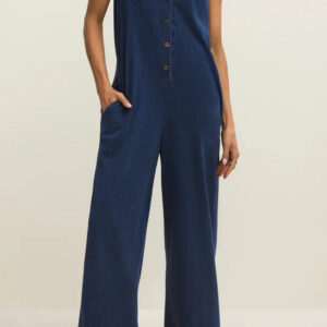 Jersey Denim Jumpsuit | Indigo