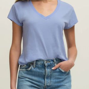 Modern V-Neck Tee Shirt | Light Blue