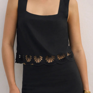 Embroidered Top | Black